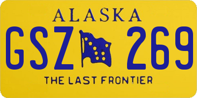 AK license plate GSZ269