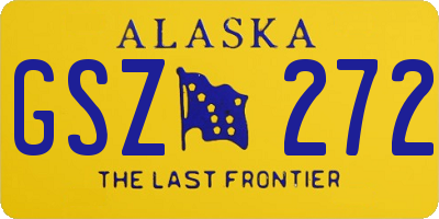 AK license plate GSZ272