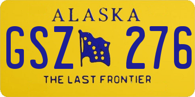 AK license plate GSZ276