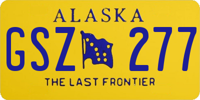 AK license plate GSZ277