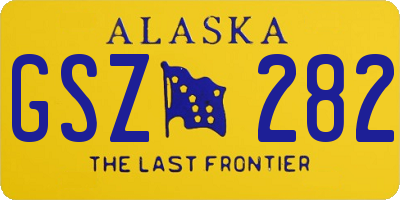 AK license plate GSZ282