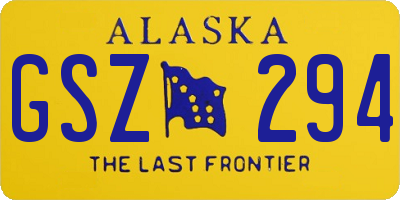 AK license plate GSZ294
