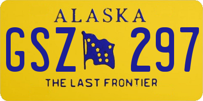 AK license plate GSZ297