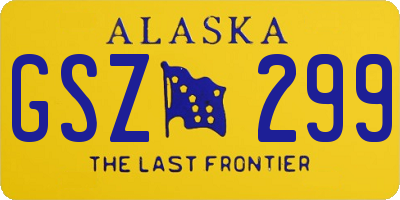 AK license plate GSZ299