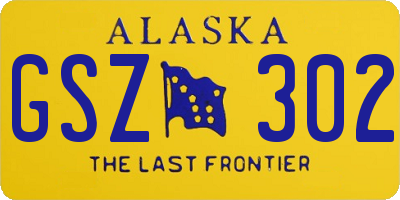 AK license plate GSZ302