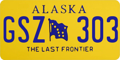 AK license plate GSZ303