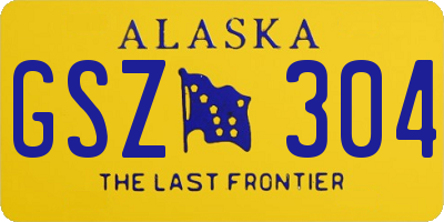 AK license plate GSZ304