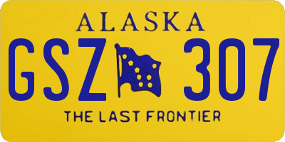 AK license plate GSZ307