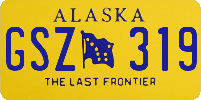 AK license plate GSZ319