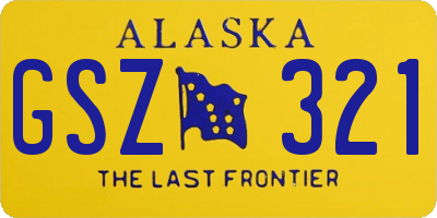 AK license plate GSZ321