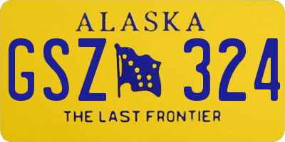 AK license plate GSZ324