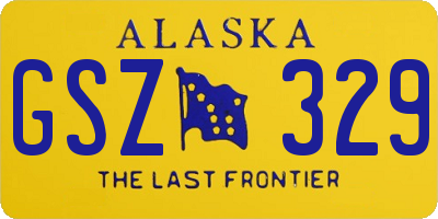 AK license plate GSZ329