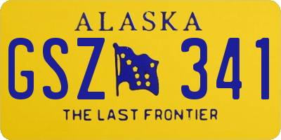 AK license plate GSZ341