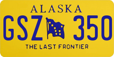 AK license plate GSZ350