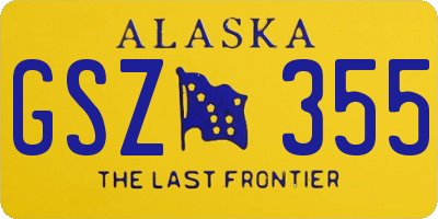 AK license plate GSZ355
