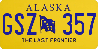 AK license plate GSZ357