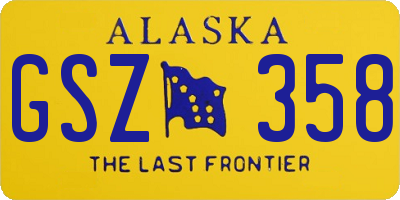AK license plate GSZ358