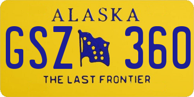 AK license plate GSZ360