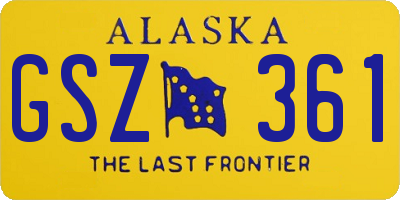 AK license plate GSZ361