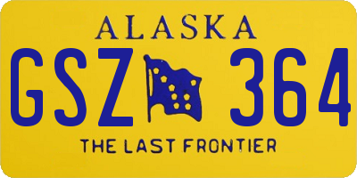 AK license plate GSZ364