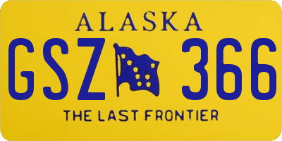 AK license plate GSZ366