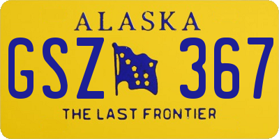 AK license plate GSZ367
