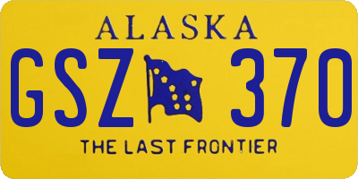 AK license plate GSZ370