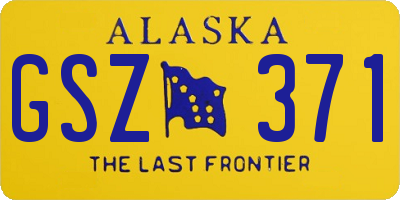 AK license plate GSZ371