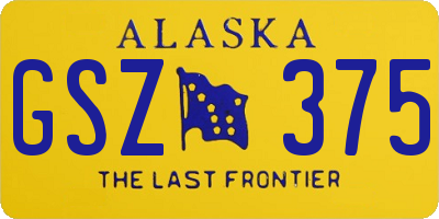 AK license plate GSZ375