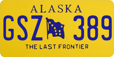 AK license plate GSZ389