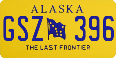 AK license plate GSZ396