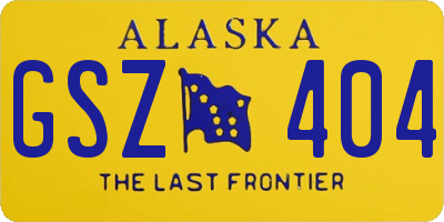 AK license plate GSZ404