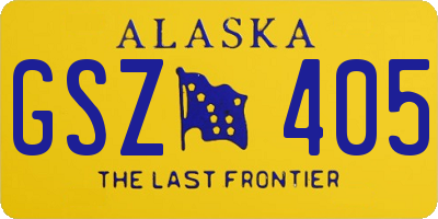 AK license plate GSZ405