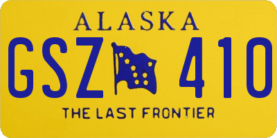 AK license plate GSZ410