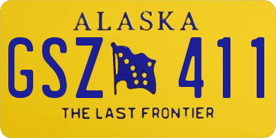 AK license plate GSZ411