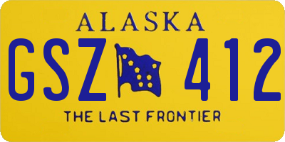 AK license plate GSZ412