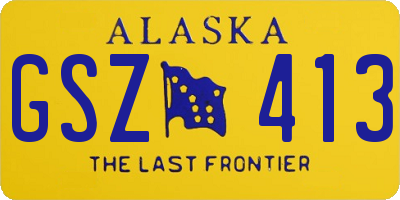 AK license plate GSZ413