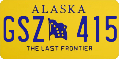 AK license plate GSZ415