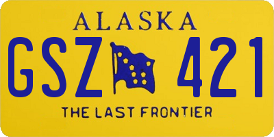 AK license plate GSZ421