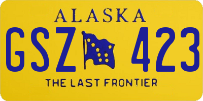 AK license plate GSZ423