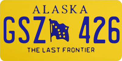 AK license plate GSZ426