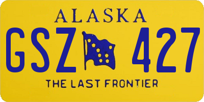 AK license plate GSZ427