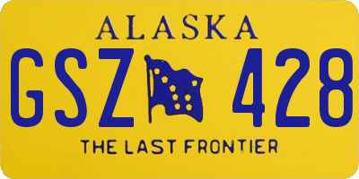 AK license plate GSZ428