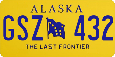 AK license plate GSZ432