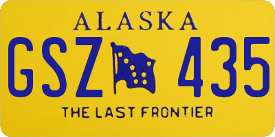AK license plate GSZ435