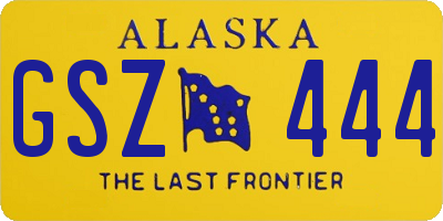AK license plate GSZ444