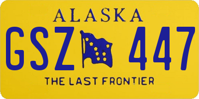 AK license plate GSZ447