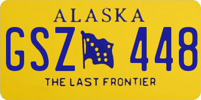 AK license plate GSZ448