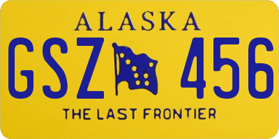 AK license plate GSZ456