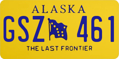 AK license plate GSZ461